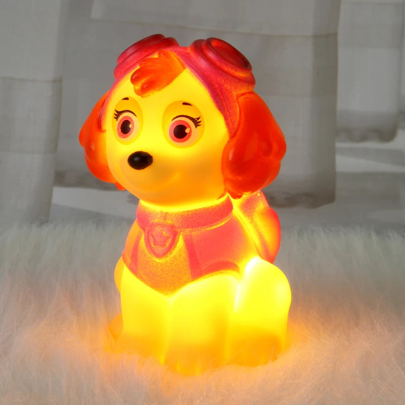 Veilleuse Pat Patrouille Stella en forme de chien jaune, avec lumière orange