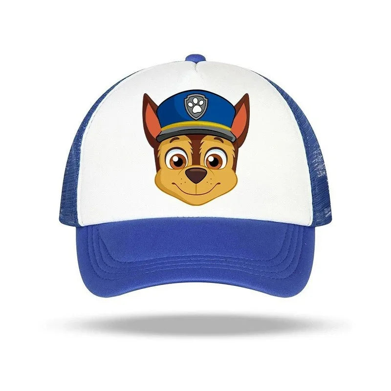 Casquette enfant Pat' Patrouille bleu motif Chase, porté par un enfant
