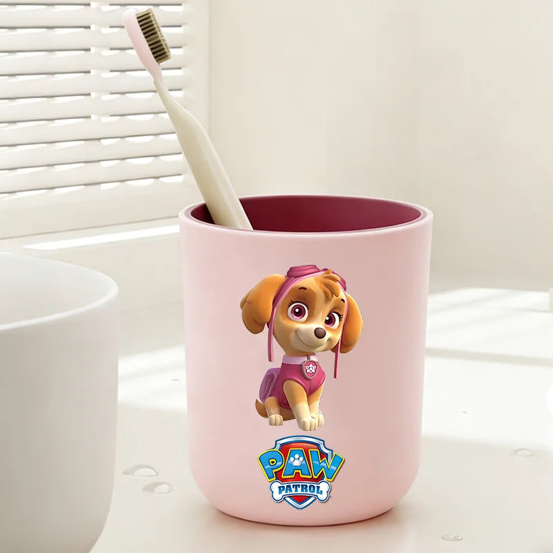 Verre à dents rose avec motif Pat Patrouille et brosse à dents