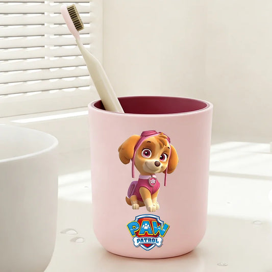 Verre à dents rose avec motif Pat Patrouille et brosse à dents