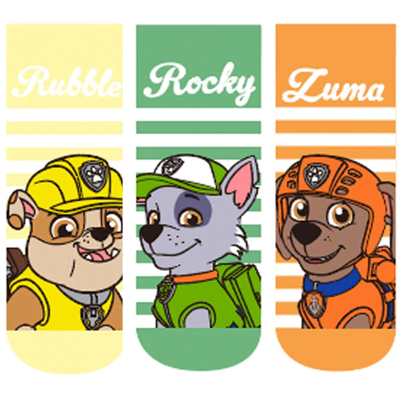Lot de 3 paires de chaussettes enfant Pat Patrouille, motifs Rubble, Rocky et Zuma