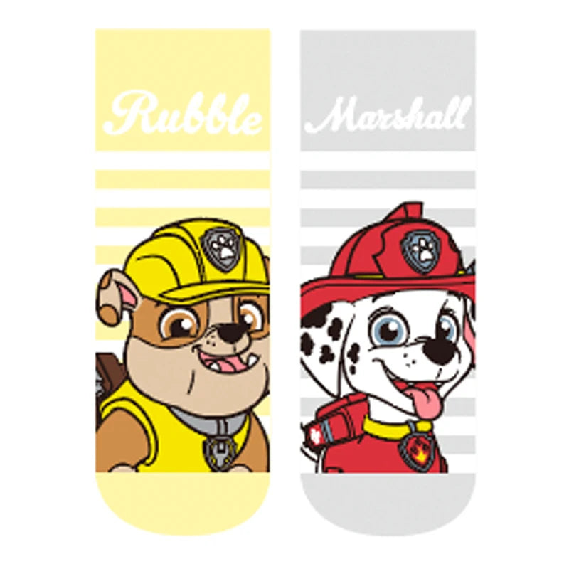 Lot de 2 paires de chaussettes enfant : jaune Rubble et gris Marshall à motifs