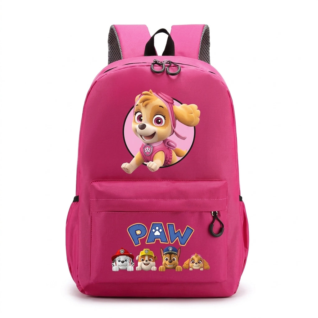 Sac à dos Pat Patrouille rose motif Stella, bretelles réglables et poche zippée